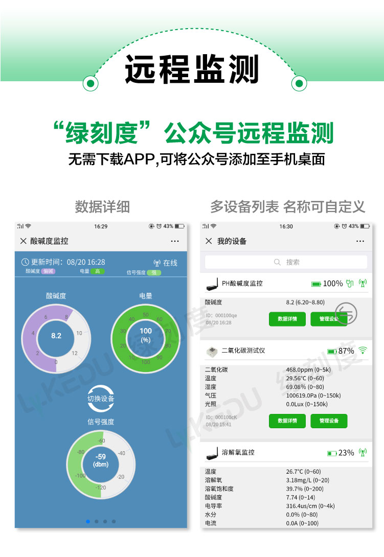公众号远程监测